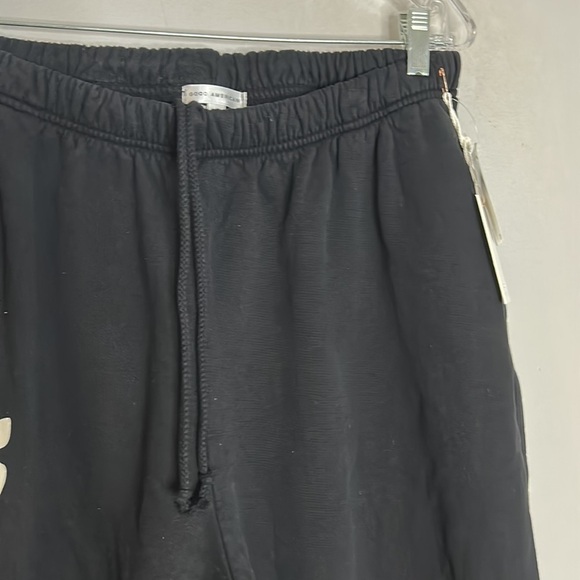 Good American Boyfriend fit black white libra sweatpants streetwear large new - Picture 4 of 7